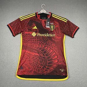 Seattle Sounders Jersey Mens Large Red adidas Bruce Lee Edition Authentic MLS